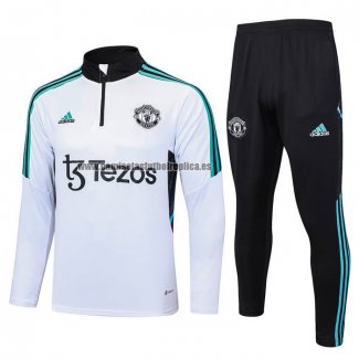 Chandal de Sudadera del Manchester United 2023-24 Blanco